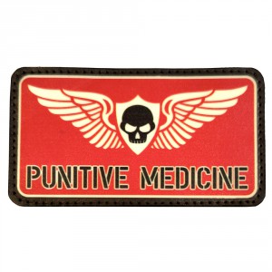 Патч "Punitive medicine" красный фон